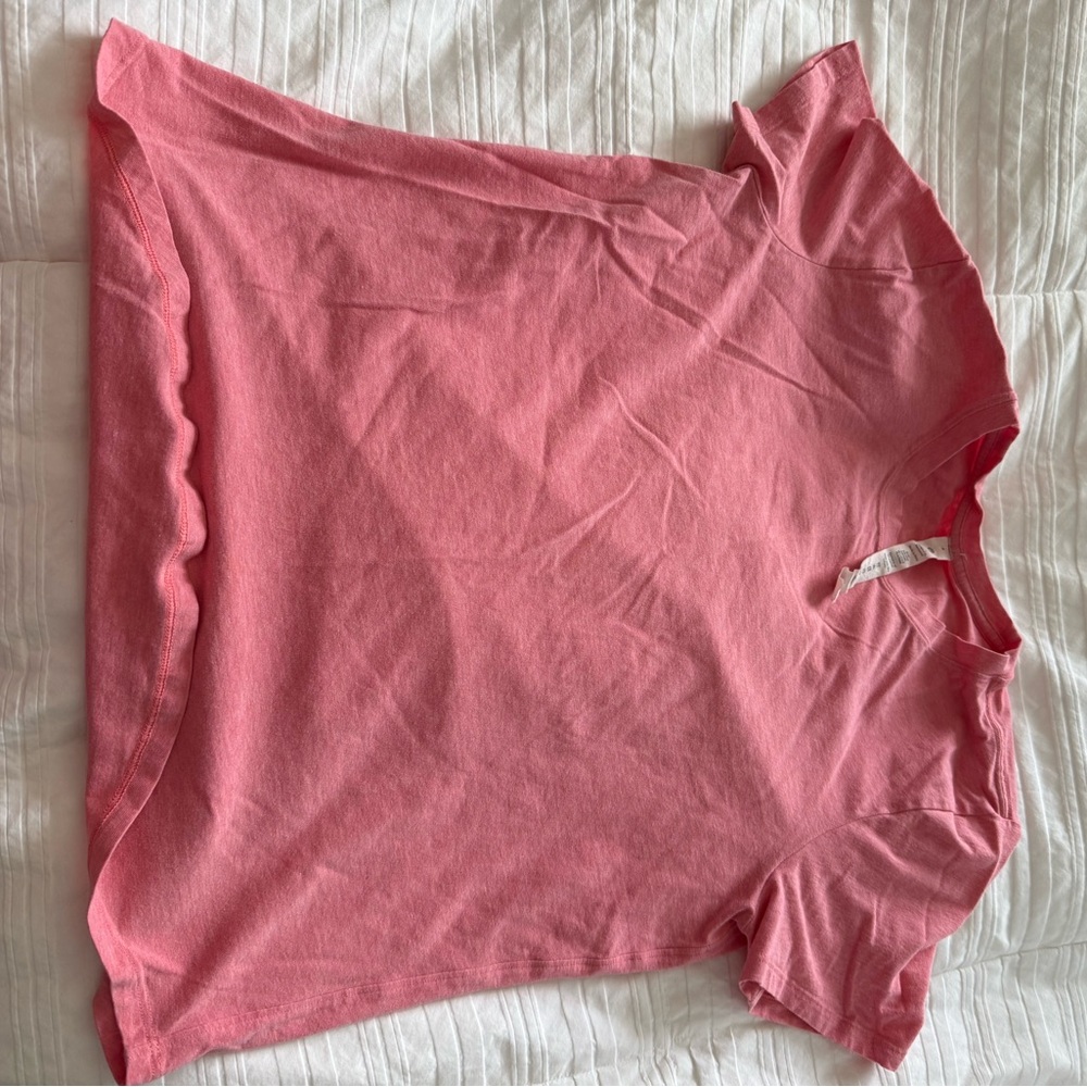 lululemon athletica Coral-Pink Short Sleeve Crewneck Top